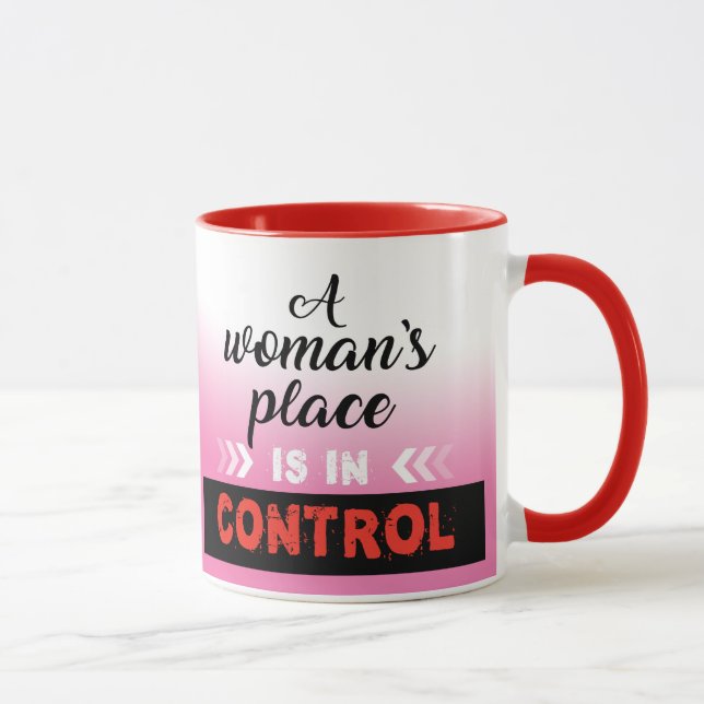 Caneca Um lugar de mulher, Trendy Café Mug. (Direita)