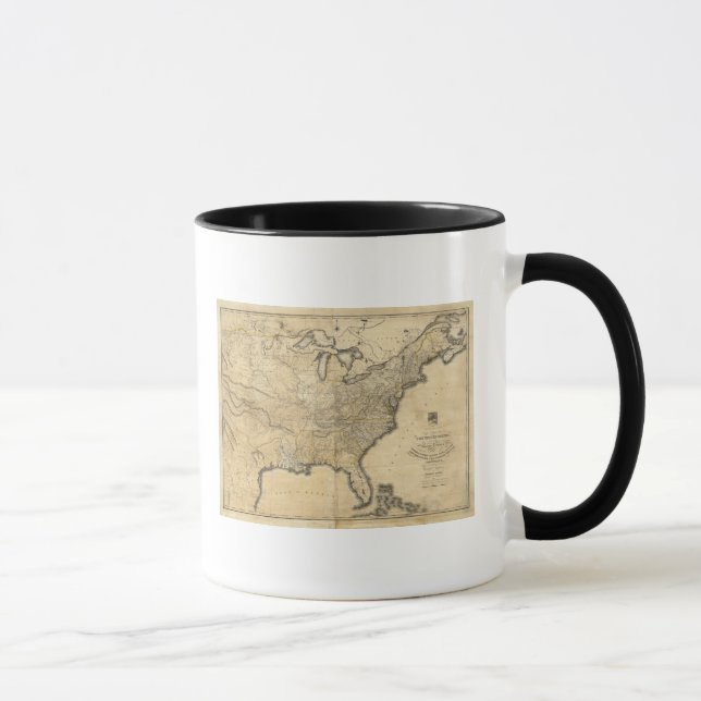 Caneca Um mapa novo e correto dos Estados Unidos (Direita)