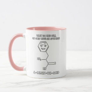 Caneca Um-Meio-Oh-Ácido ácido da atitude da ciência da