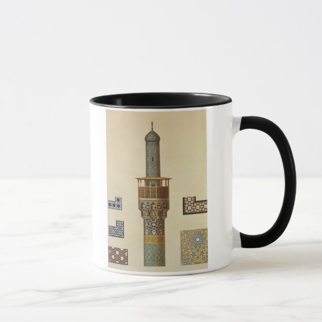 Caneca Um minarete e uns detalhes cerâmicos da mesquita (Direita)