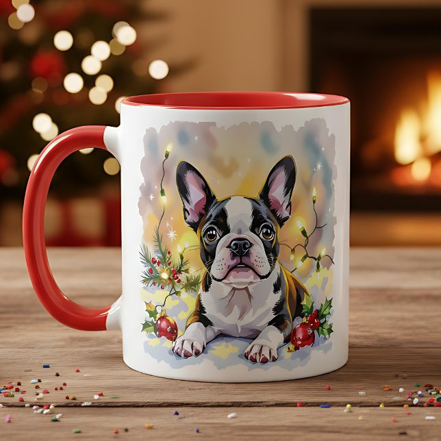Caneca Um Natal Doce de Boston Terrier (Criador carregado)