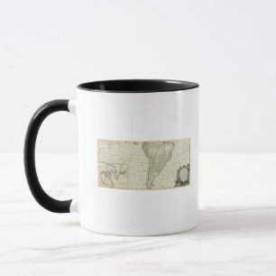 Caneca Um novo mapa de todo o continente americano