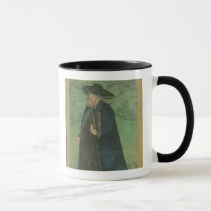Caneca Um padre do jesuíta, inscreido no persa: 'Jahangir