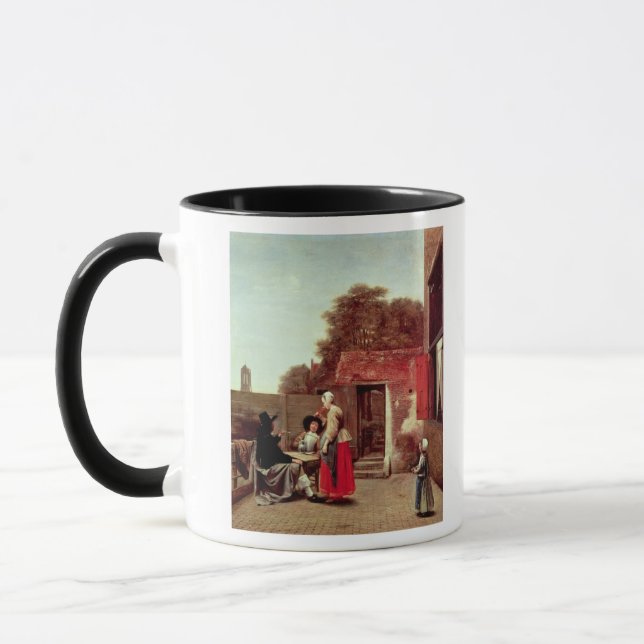 Caneca Um pátio holandês, c.1658-60 (Esquerda)