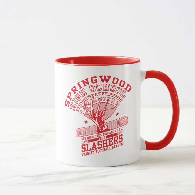 Caneca Um pesadelo na Elm Street | Madeira Springwood Alt (Direita)