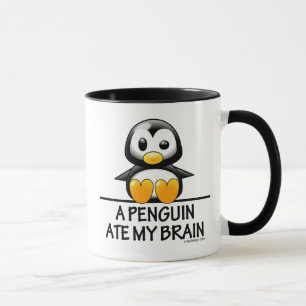 Caneca Um pinguim comeu meu cérebro