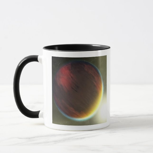 Caneca Um planeta como Júpiter nublado que orbita (Esquerda)
