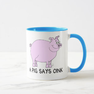 Caneca Um porco diz Oink