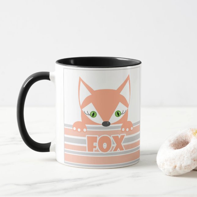 Caneca Um pouco curioso Raposa. (Com Donut)