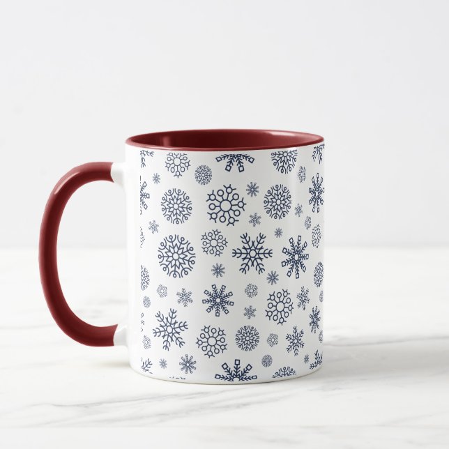 Caneca Um simples e elegante padrão de videira floral (Esquerda)
