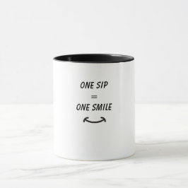 Caneca "Um Sip Um Sorriso" Feliz Coffee Mug