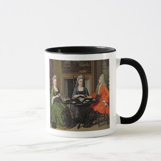 Caneca Um tea party (óleo em canvas) (Direita)