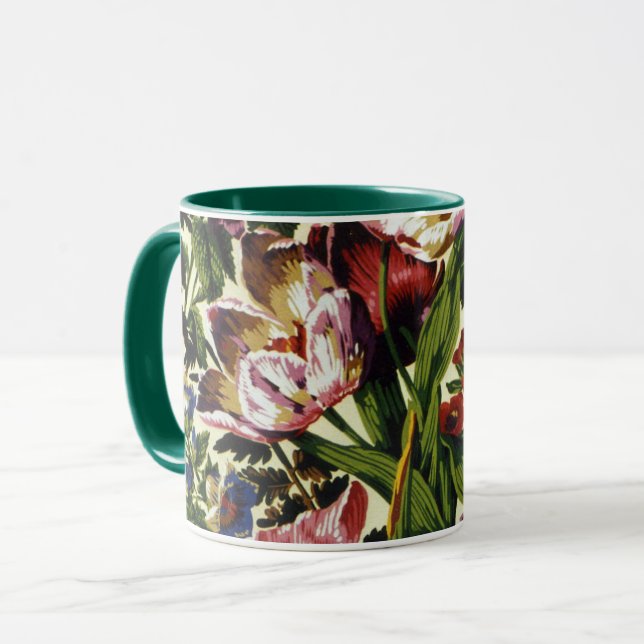 Caneca Um Tecido de Philip Jacobs encantador, Tulip Chint (Frente Esquerda)