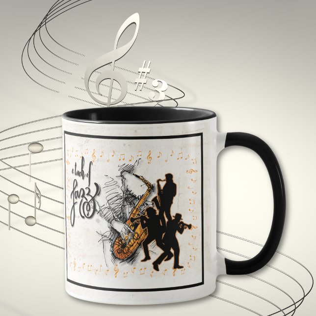 Caneca Um toque no Eterno Jazz Vibes (Criador carregado)