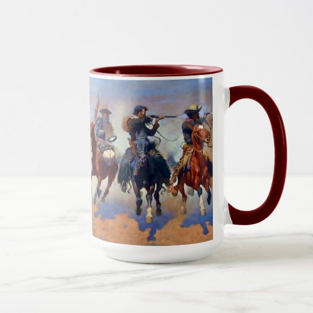 Caneca Um traço para a madeira, Frederic Remington (Direita)