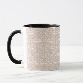 Caneca um wallpaper bege e branco com um padrão