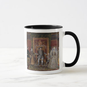 Caneca Uma alegoria da sucessão de Tudor: A família de