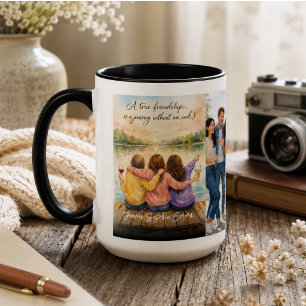 Caneca Uma Amizade Verdadeira Dia da Amizade Inspirad