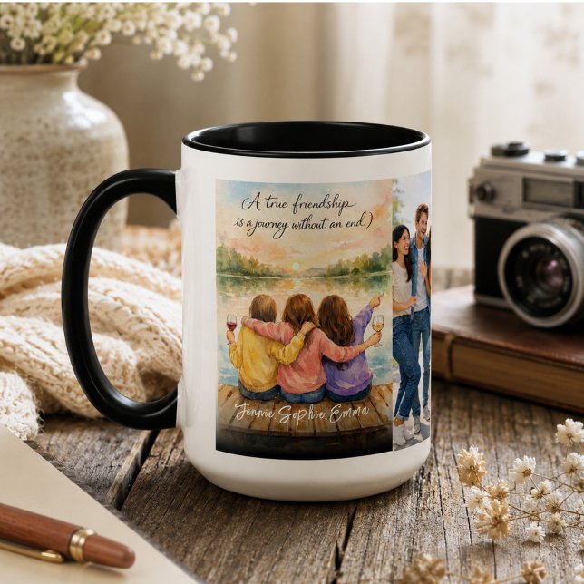 Caneca Uma Amizade Verdadeira | Dia da Amizade | Inspirad (A True Friendship | Friendship Day | Inspirational Mug)
