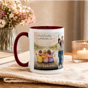 Caneca Uma Amizade Verdadeira Dia da Amizade Inspirad