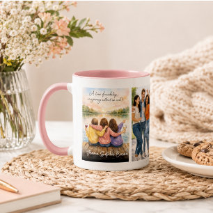 Caneca Uma Amizade Verdadeira Dia da Amizade Inspirad