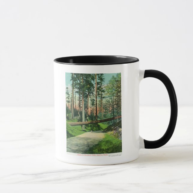Caneca Uma árvore falhada na cena do Parque Woodland (Direita)