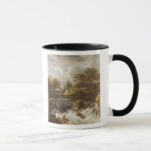 Caneca Uma cachoeira em uma paisagem rochosa, c.1660-70