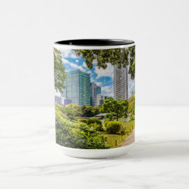 Caneca Uma caminhada pelos jardins de Hama Rikyu, Tóquio