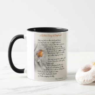 Caneca Uma canção de Robin em Daybreak - Poema de N. Wate