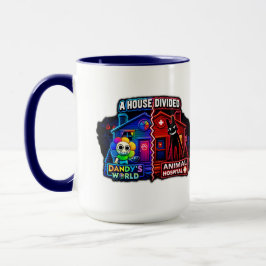 Caneca Uma Casa Dividida - Roblox Dndys Wrld vs Hospital 