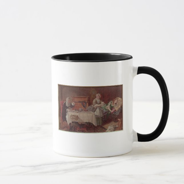 Caneca Uma cena de "Tartuffe" por Moliere, 1850 (Direita)