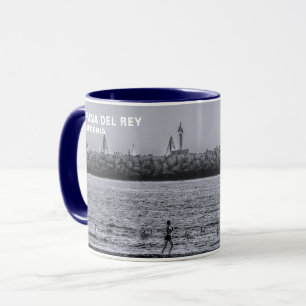 Caneca Uma Corrida de Praia. Marina Del Rey, CA Mug