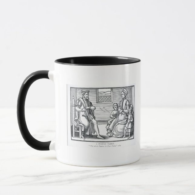 Caneca Uma família do puritano (Esquerda)