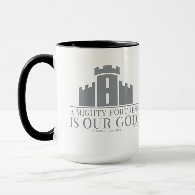 Caneca Uma Forte Fortaleza é o Nosso Deus (Esquerda)