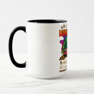 Caneca Uma garota, Collie, sua borda, e seu Cachorro de C