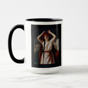 Caneca Uma Garota Egípcia Preparando-Se Para O Banho