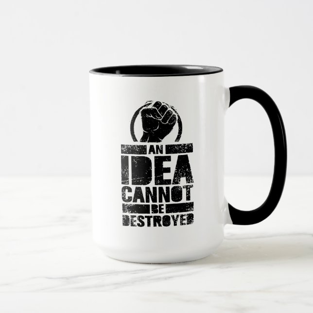 Caneca Uma Ideia Não Pode Ser Destruída (Direita)