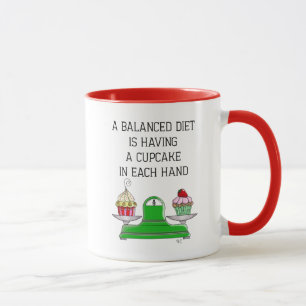 Caneca Uma Ilustração de Dieta Equilibrada