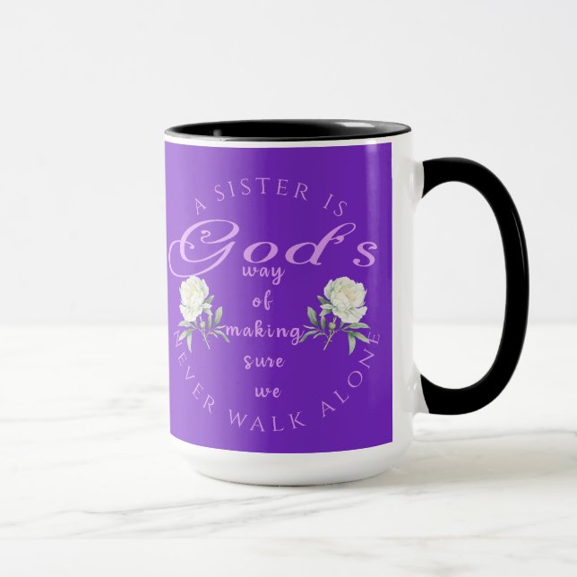 Caneca "Uma irmã é..." Café personalizável/Mug de chá (Direita)