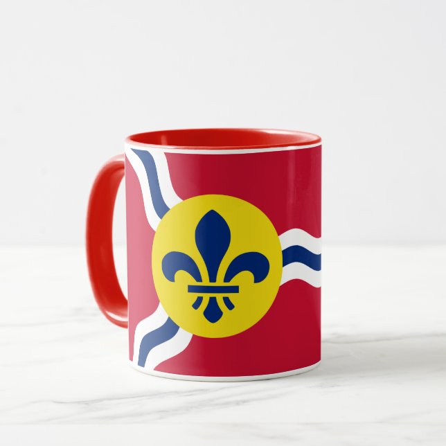Caneca Uma lata de Combo Patriótica com a bandeira da Rua (Frente Esquerda)