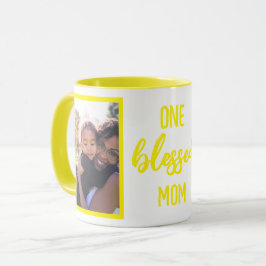 Caneca Uma Mãe Abençoada | Foto Personalizada do Dia das 