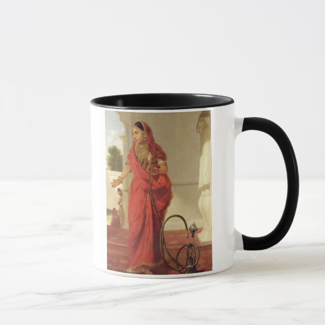 Caneca Uma menina de dança indiana com um cachimbo de (Direita)