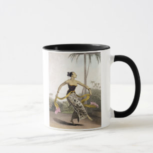 Caneca Uma menina de Ronggeng ou de dança, chapeia 21 do