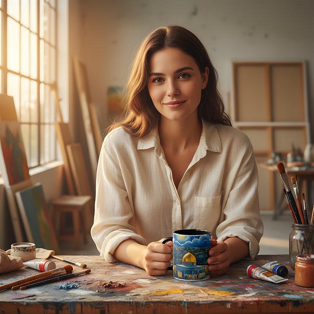 Caneca Uma mensagem de paz e liberdade (Criador carregado)