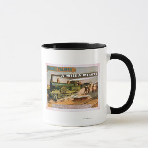 Caneca "Uma milha" um teatro locomotivo grande minúsculo