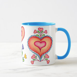 Caneca UMA MISTURA DOS CORAÇÕES por SHARON SHARPE