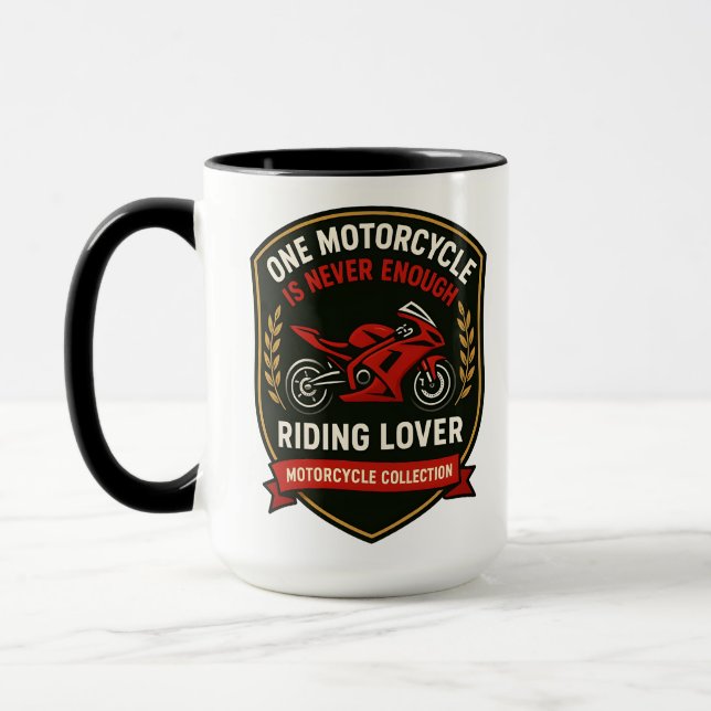 Caneca Uma Moto Nunca é Suficiente Vício em Moto (Esquerda)