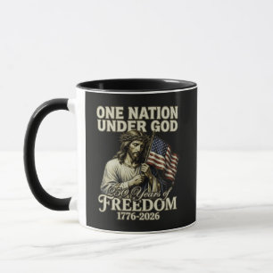 Caneca Uma Nação Sob Deus 250 Anos Bênçãos