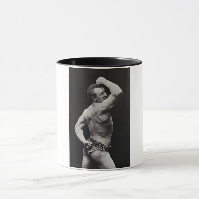Caneca Uma Nova Pose de StrongMen Eugen Sandow Musculação (Centro)