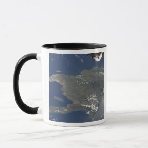Caneca Uma opinião a ilha das Caraíbas de Hispaniola